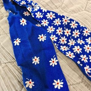 Madewell silk scarf, blue, floral, like new!